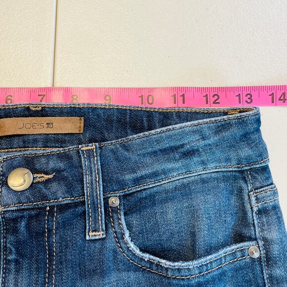 Joes Jeans Mary Blue Denim Skinny Ankle Mid Rise Distressed Torn Y2K Jeans W25 - Picture 10 of 13